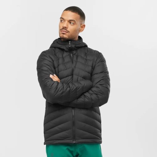 Salomon Essential Xwarm Down Men's Insulated Jackets Black | CA 72E91